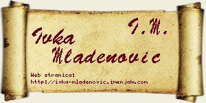 Ivka Mladenović vizit kartica